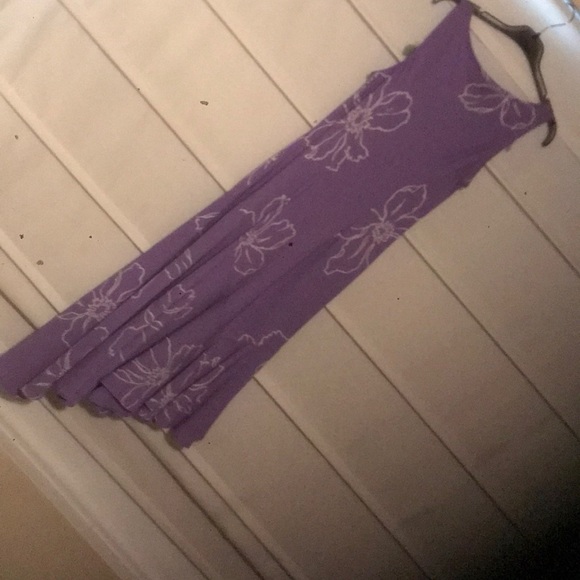 Long Floral Lavender Dress - Picture 2 of 2